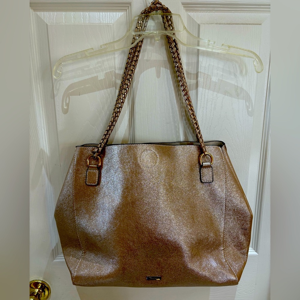 ALDO SOFT AND SUPPLE METALLIC TOTE BAG